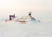 SRN6 craft in Arctic operations - SRN6 NTA-030 stranded on the Beaufort Sea (Paul Brett).